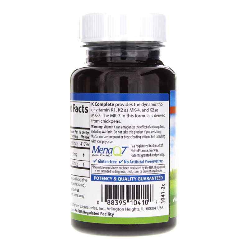 K Complete, 45 Softgels, by Carlson Labs, image #3