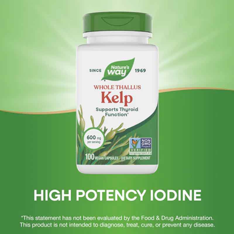 Kelp, 100 Veg Capsules, by Natures Way, image #3