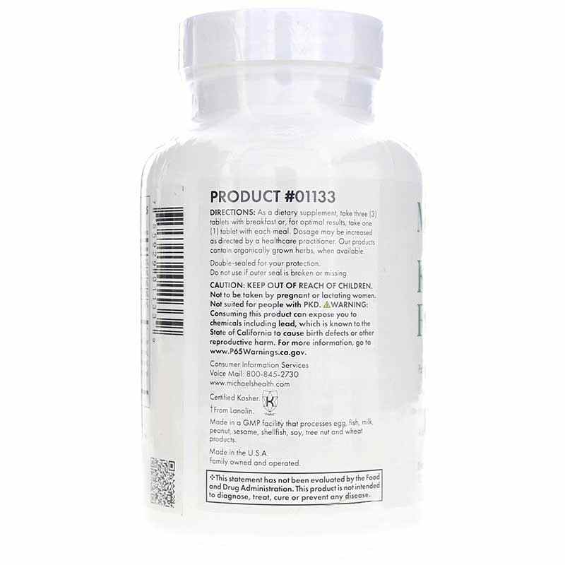 Kidney Factors, 120 Veg Tablets, by Michael's Health, image #3