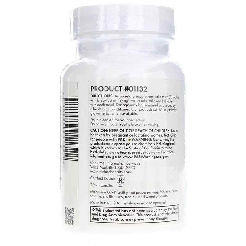 Kidney Factors, 60 Veg Tablets, by Michael's Health, image #3