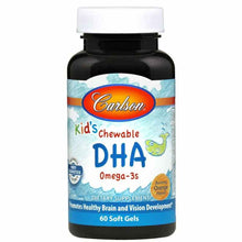 Kids Chewable DHA Omega-3s with Natural Orange Flavor, 60 Chewables, by Carlson Labs