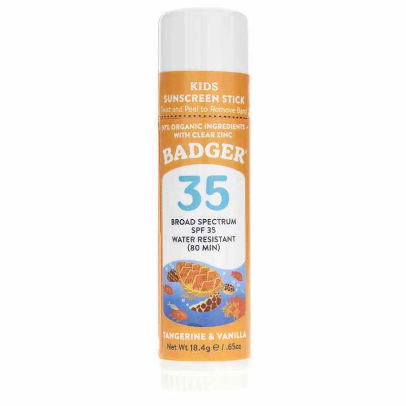 Kids Clear Zinc SPF 35 Sunscreen Stick, by Badger