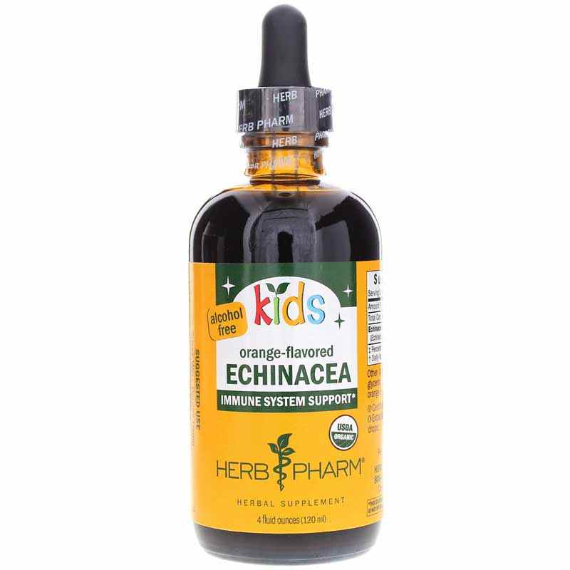 Kids Echinacea Orange Flavor, 4 Oz, by Herb Pharm