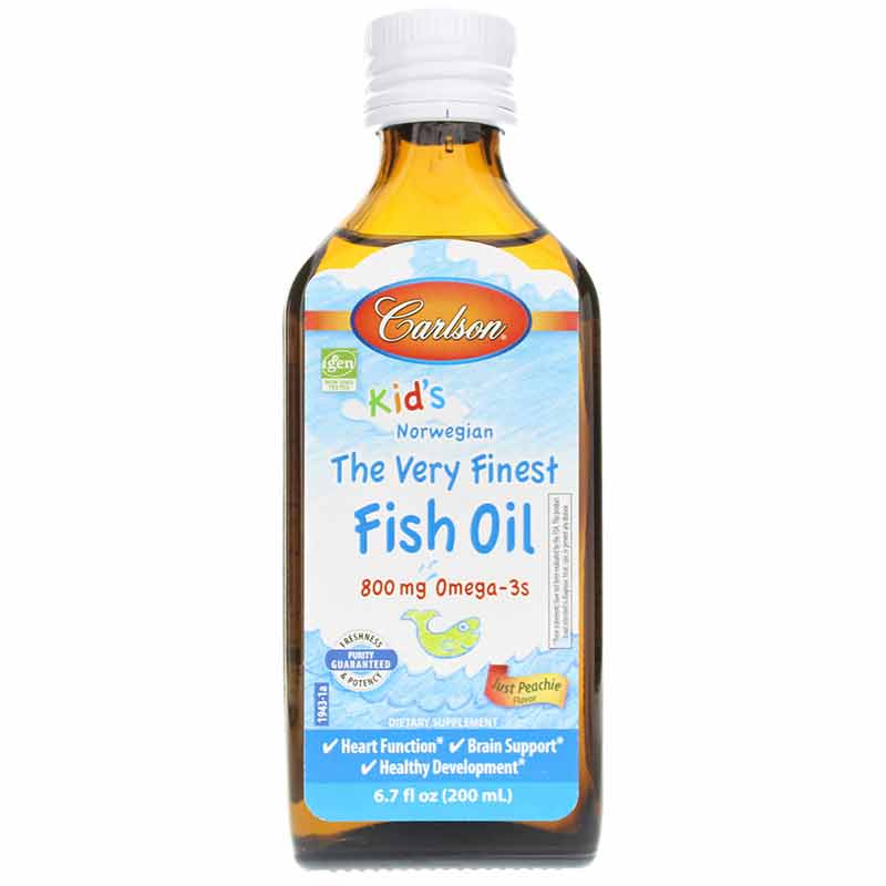 Kid's Fish Oil 800 Mg Omega-3s Just Peachy, by Carlson Labs