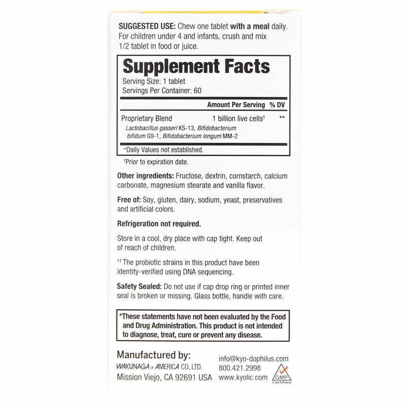 Kids Kyo-Dophilus One Per Day Vanilla Chewable, by Kyolic, image #3