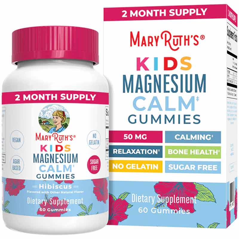 Kids Magnesium Calm, 60 Gummies, by MaryRuth's Organics