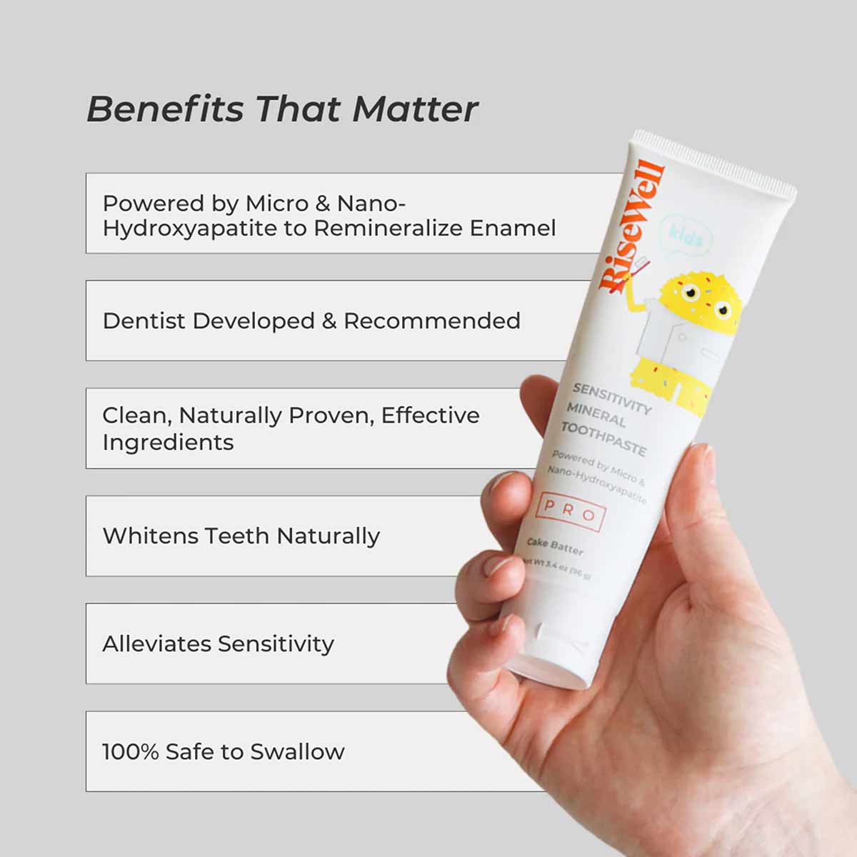 PRO Kids Mineral Toothpaste, by RiseWell