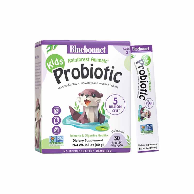 Kids Probiotic Powder Stick Packs, 30 Sticks, by Bluebonnet