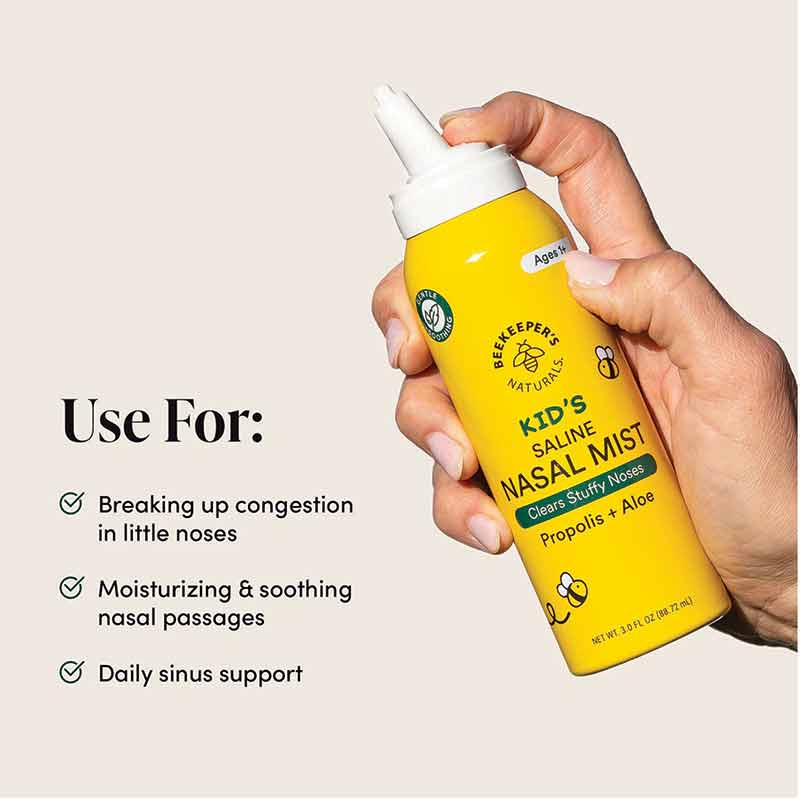 Kids Saline Nasal Mist, 3 Oz, by Beekeeper's Naturals, image #3
