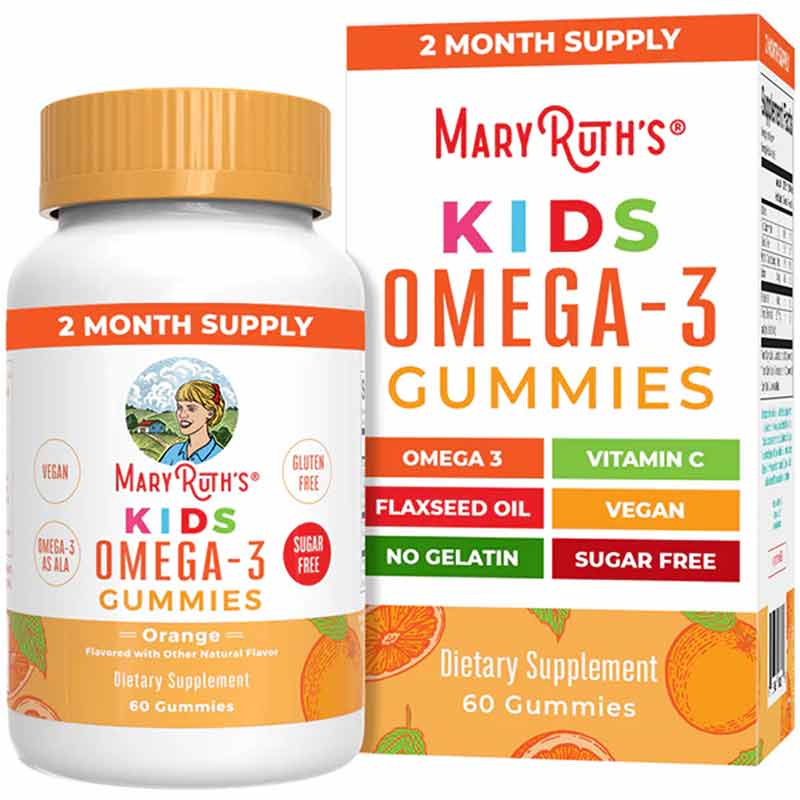 Kids Vegan Omega-3, 60 Gummies, by MaryRuth's Organics