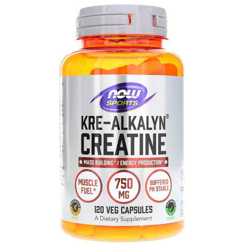 Kre-Alkalyn Creatine, 120 Capsules, by NOW Foods