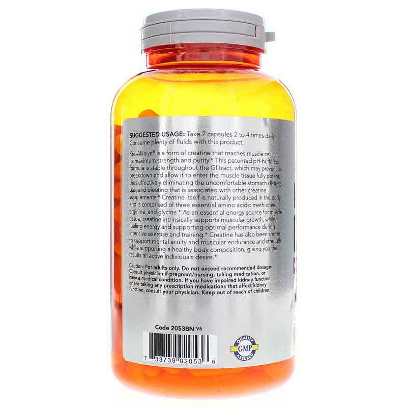 Kre-Alkalyn Creatine, 240 Capsules, by NOW Foods, image #3