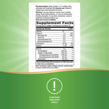 Supplement facts label for Nature's Way Krill Oil 500 mg with usage recommendations and allergen warning on green background.