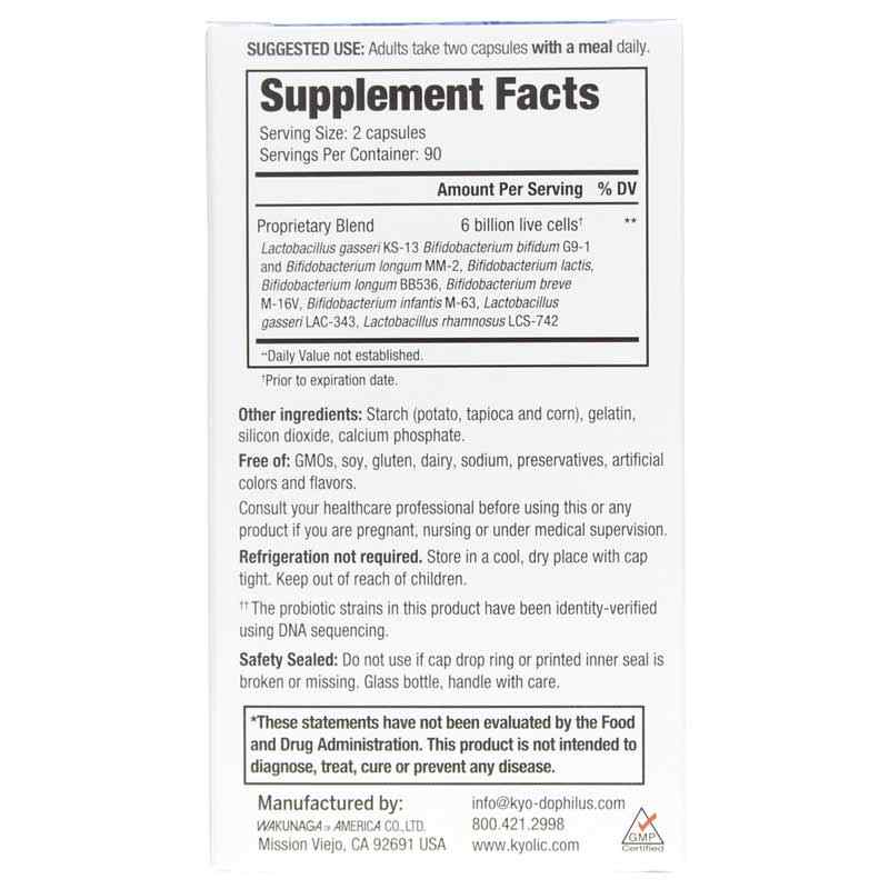 Kyo-Dophilus Multi 9 Probiotic, 180 Capsules, by Kyolic, image #3