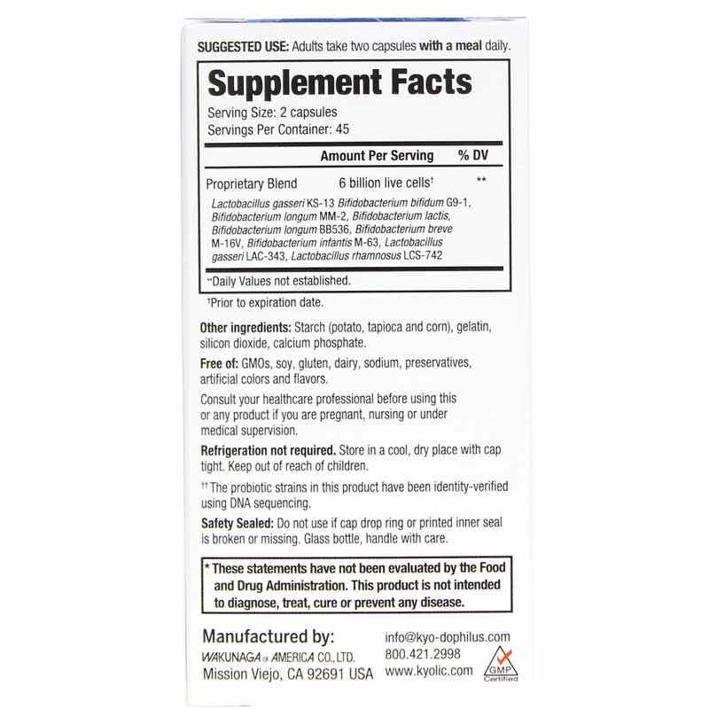 Kyo-Dophilus Multi 9 Probiotic, 90 Capsules, by Kyolic, image #3