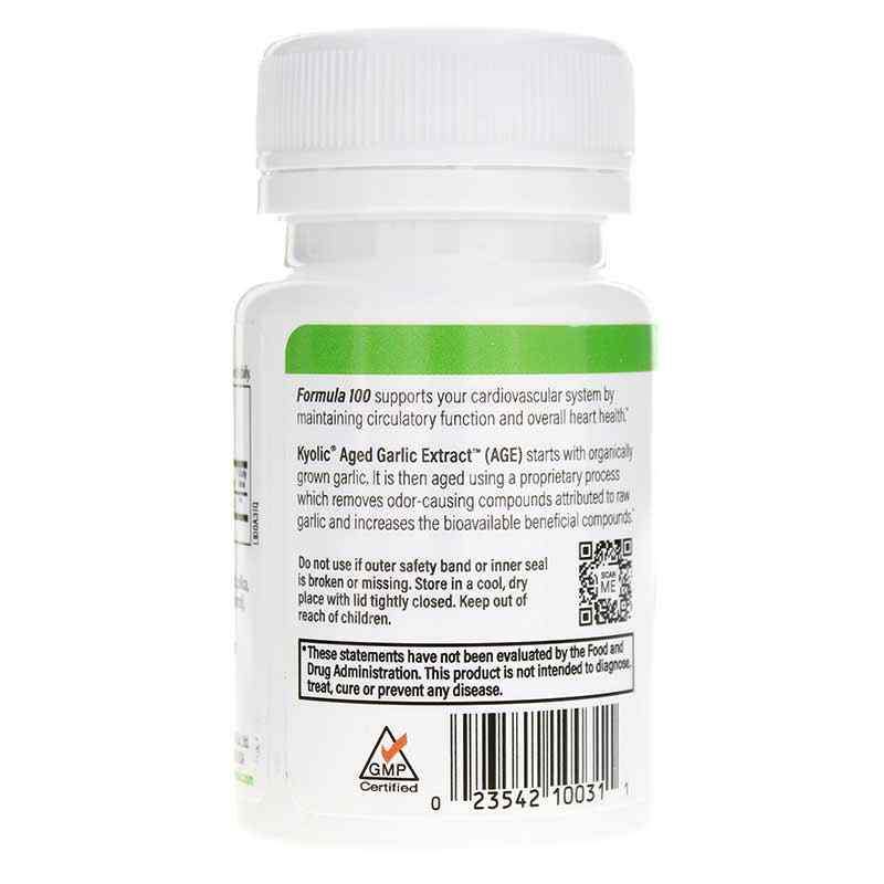 Kyolic Formula 100 Cardiovascular, 100 Tablets, by Kyolic, image #3