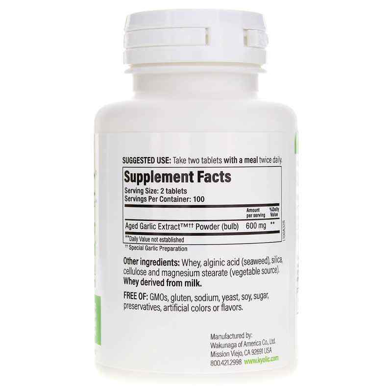 Kyolic Formula 100 Cardiovascular, 200 Tablets, by Kyolic, image #2