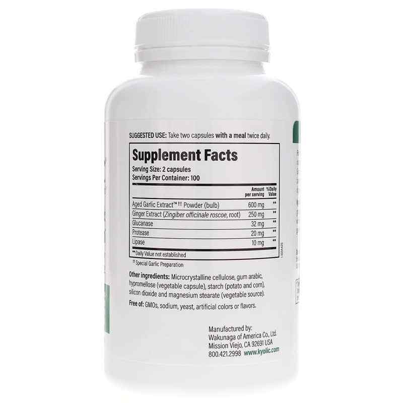 Kyolic Formula 102 Cleanse & Digestion, 200 Veg Capsules, by Kyolic, image #2