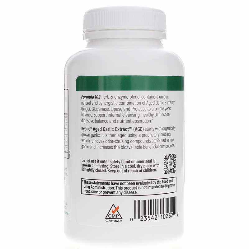 Kyolic Formula 102 Cleanse & Digestion, 200 Veg Tablets, by Kyolic, image #3