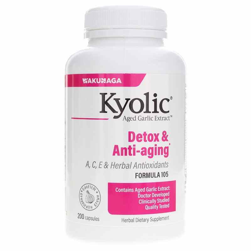 Kyolic Formula 105 Detox & AntiAging, 200 Capsules, by Kyolic