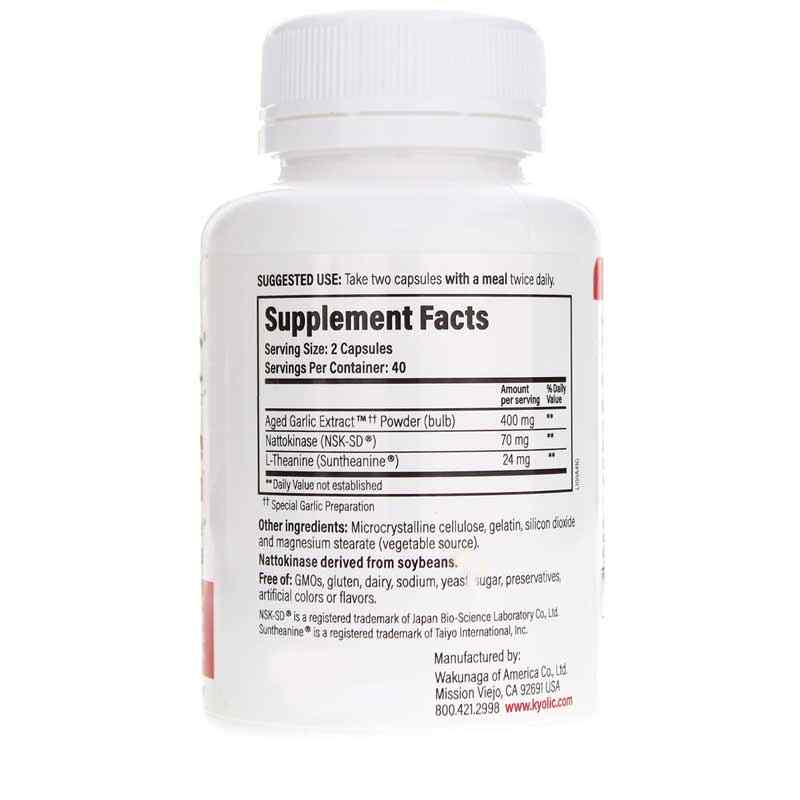 Kyolic Formula 109 Blood Pressure Health, 80 Capsules, by Kyolic, image #2