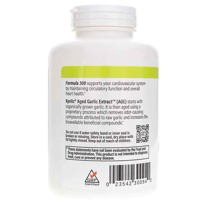 Kyolic Formula 300 Cardiovascular Health Vegan, 360 Vegan Capsules, by Kyolic, image #3