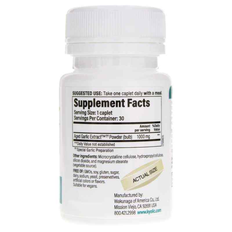 Kyolic One Per Day 1000 Mg Cardiovascular, 30 Caplets, by Kyolic, image #2