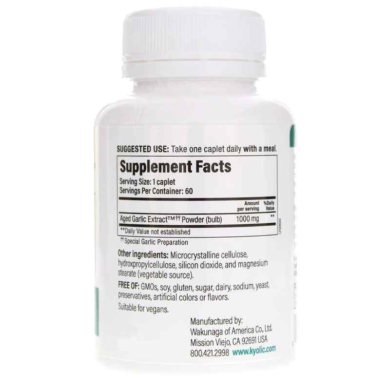 Kyolic One Per Day 1000 Mg Cardiovascular, 60 Caplets, by Kyolic, image #2