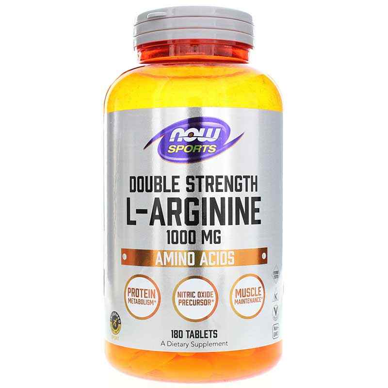 L-Arginine 1000 Mg Double Strength, by NOW Foods
