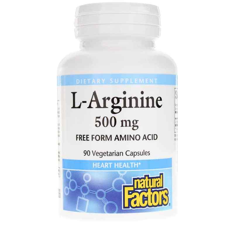 L-Arginine 500 Mg, by Natural Factors