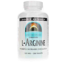L-Arginine 500 Mg Tablets, 200 Tablets, by Source Naturals