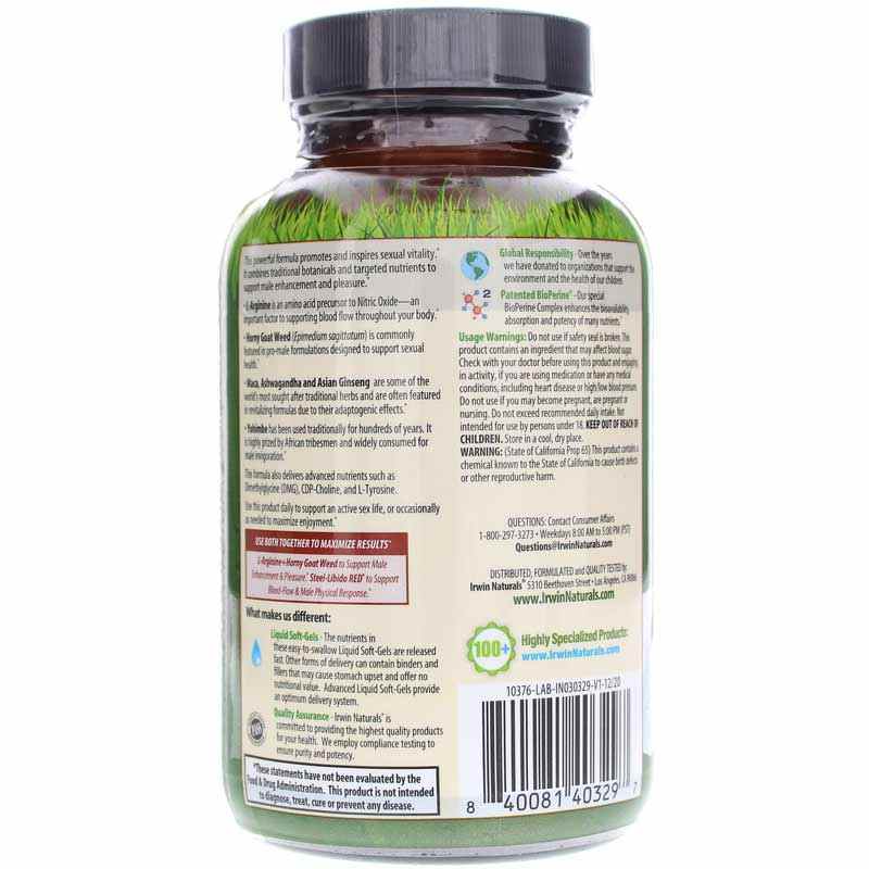 L-Arginine + Horny Goat Weed, by Irwin Naturals, image #3