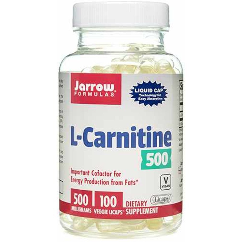 L-Carnitine 500 Mg, 100 Veg Licaps, by Jarrow Formulas