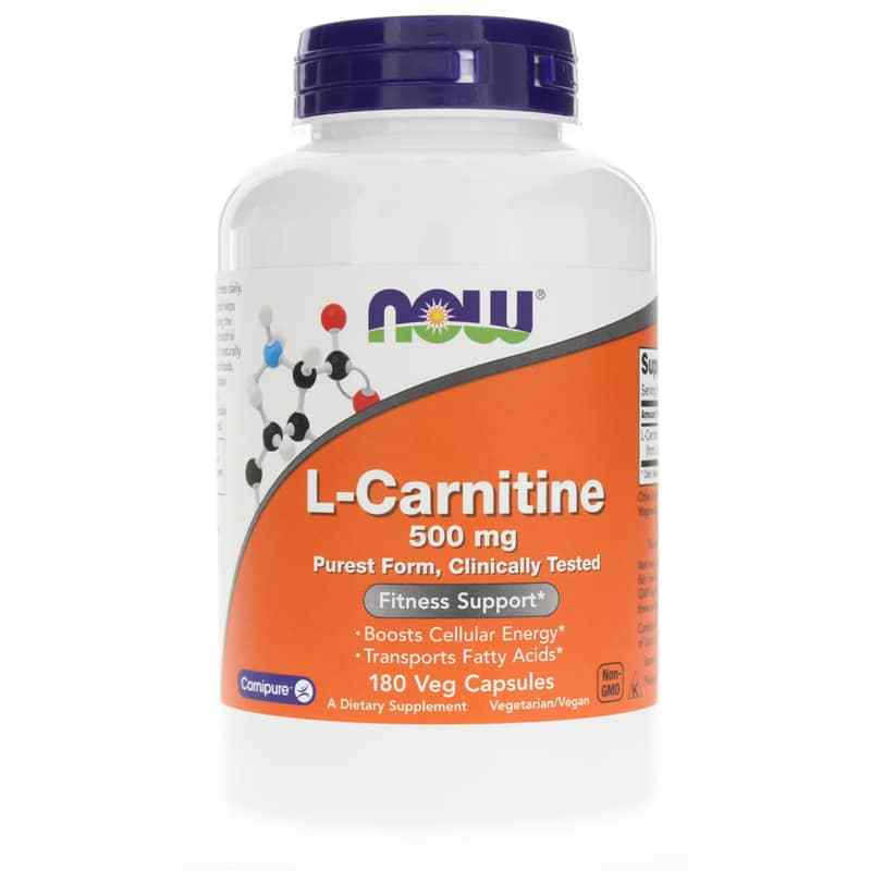 L-Carnitine Capsules 500 Mg, by NOW Foods