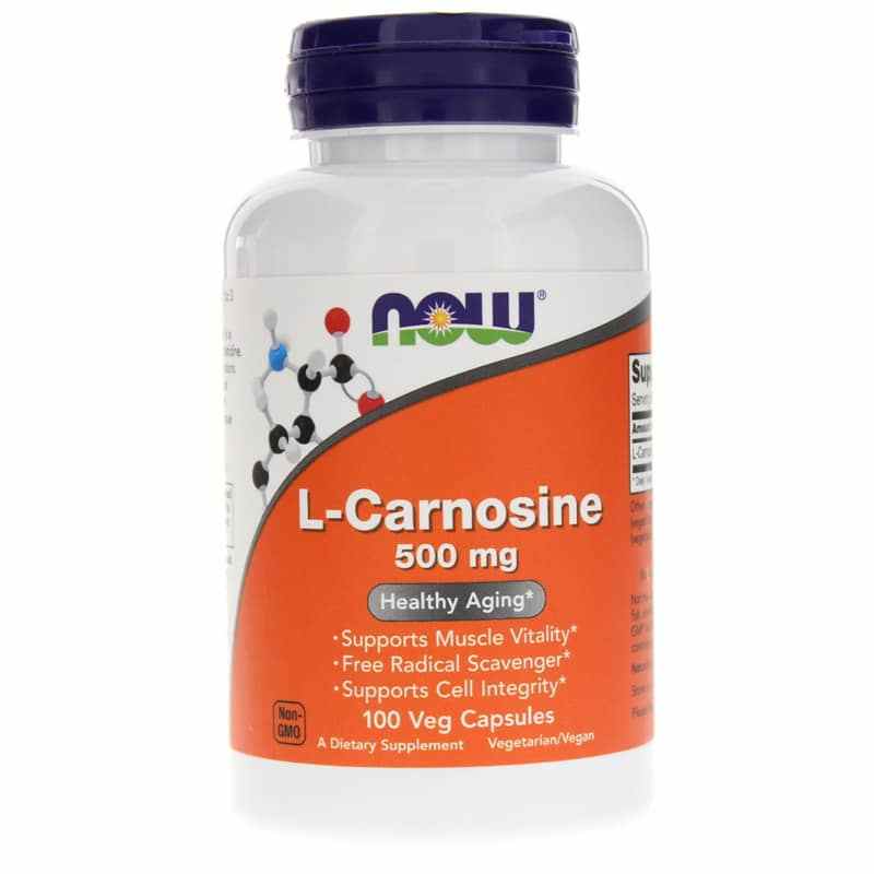 L-Carnosine 500 Mg, 100 Veg Capsules, by NOW Foods