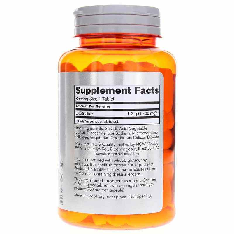 L-Citrulline 1200 Mg, by NOW Foods, image #2