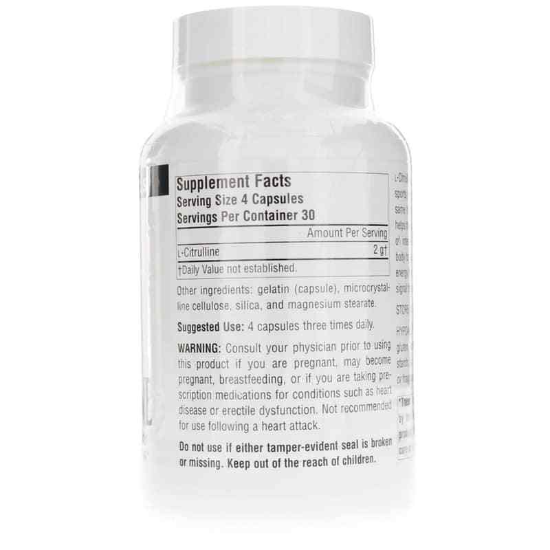 L-Citrulline 500 Mg, 120 Capsules, by Source Naturals, image #2