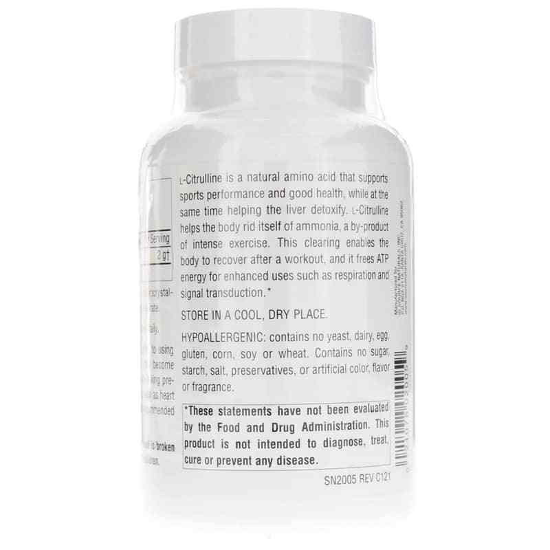 L-Citrulline 500 Mg, 120 Capsules, by Source Naturals, image #3