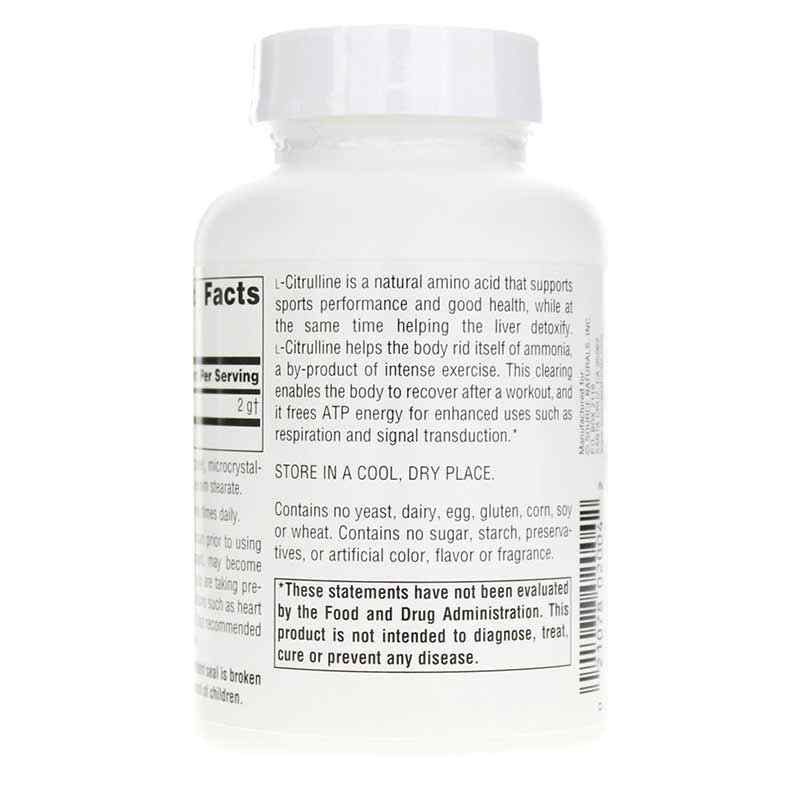 L-Citrulline 500 Mg, 60 Capsules, by Source Naturals, image #3
