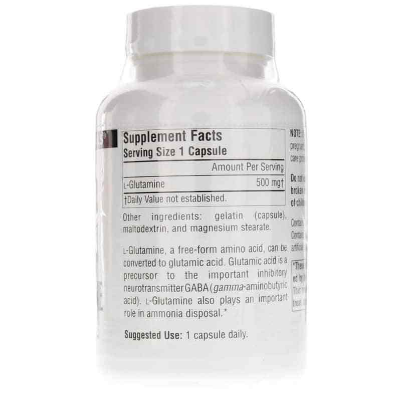 L-Glutamine 500 Mg Capsules, 100 Capsules, by Source Naturals, image #2