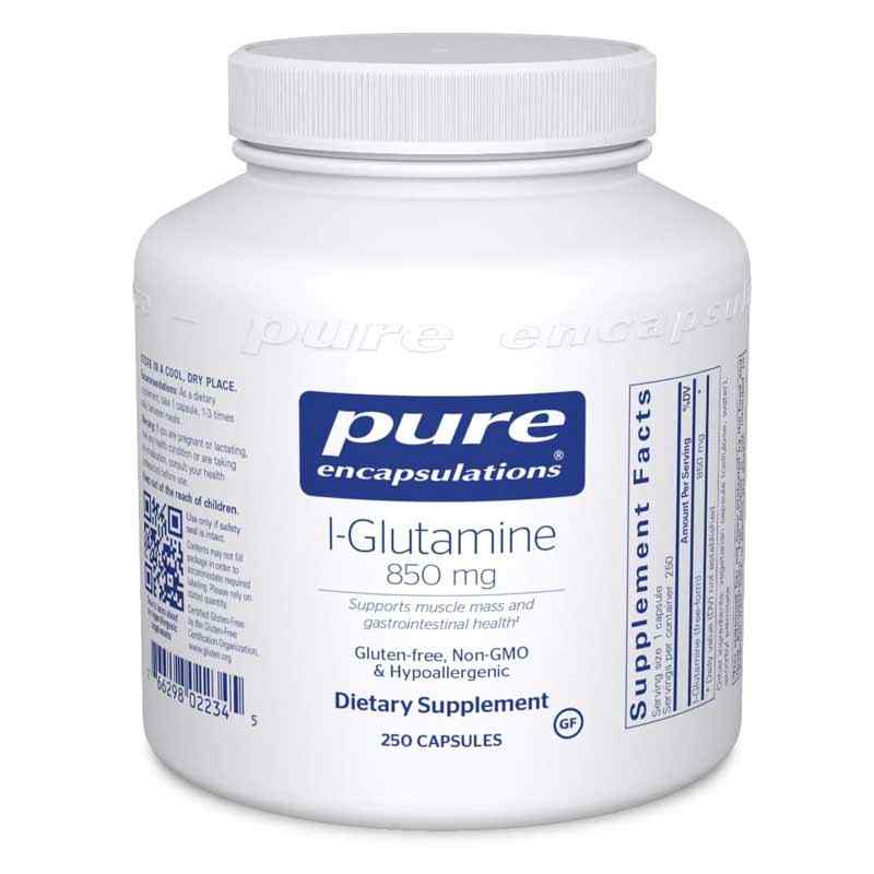 l-Glutamine 850 Mg, 250 Capsules, by Pure Encapsulations