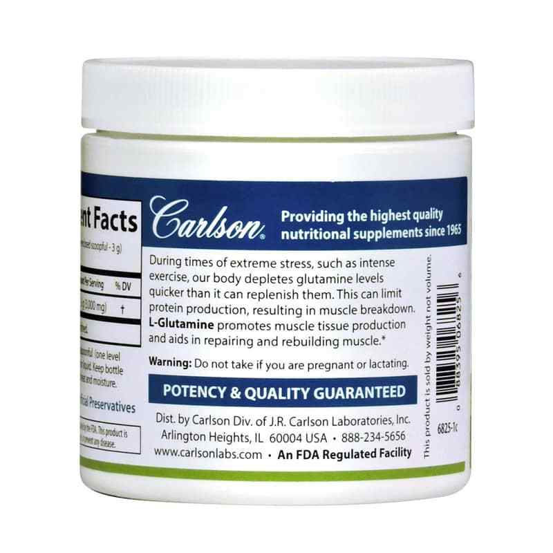 L-Glutamine Amino Acid Powder, 3.53 Oz, by Carlson Labs, image #3