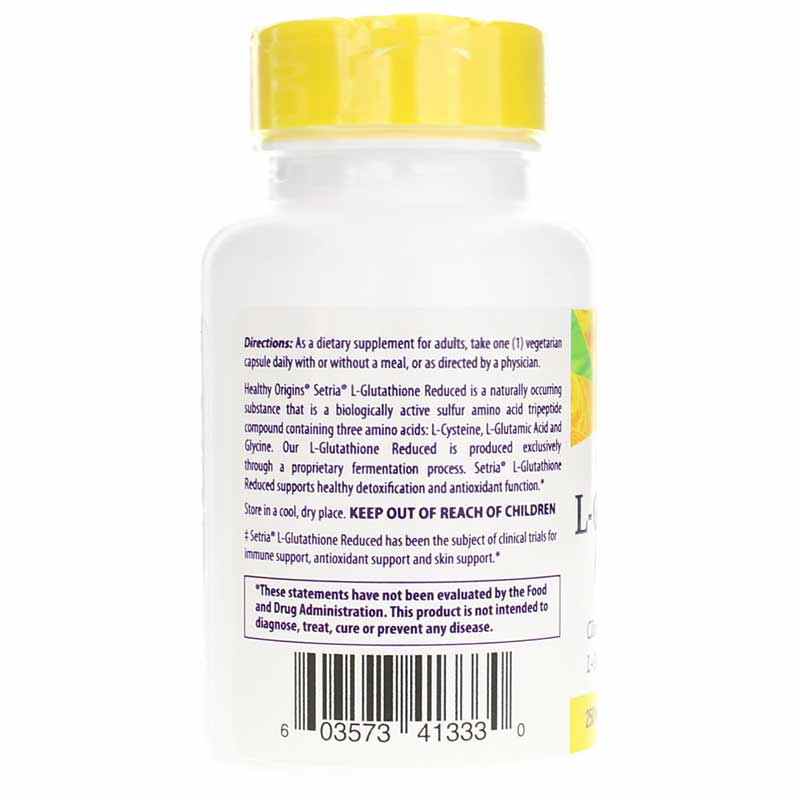 L-Glutathione Reduced Setria 250 Mg, 60 Capsules, by Healthy Origins, image #3