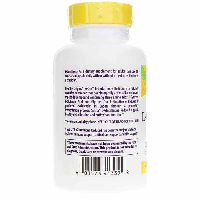 L-Glutathione Reduced Setria 500 Mg, 150 Capsules, by Healthy Origins, image #3