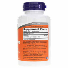 L-Histidine 600 Mg, 60 Veg Capsules, by NOW Foods, image #2