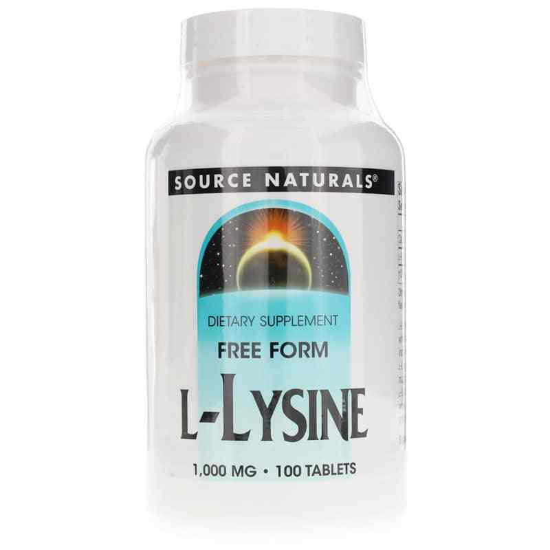 L-Lysine 1000 Mg, 100 Tablets, by Source Naturals