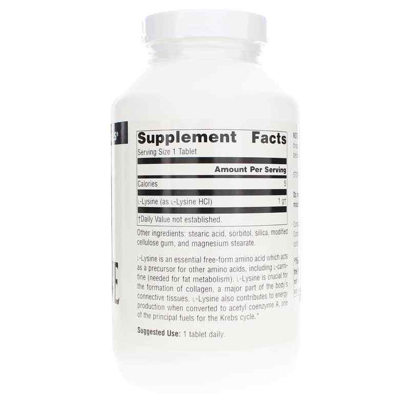 L-Lysine 1000 Mg, 200 Tablets, by Source Naturals, image #2