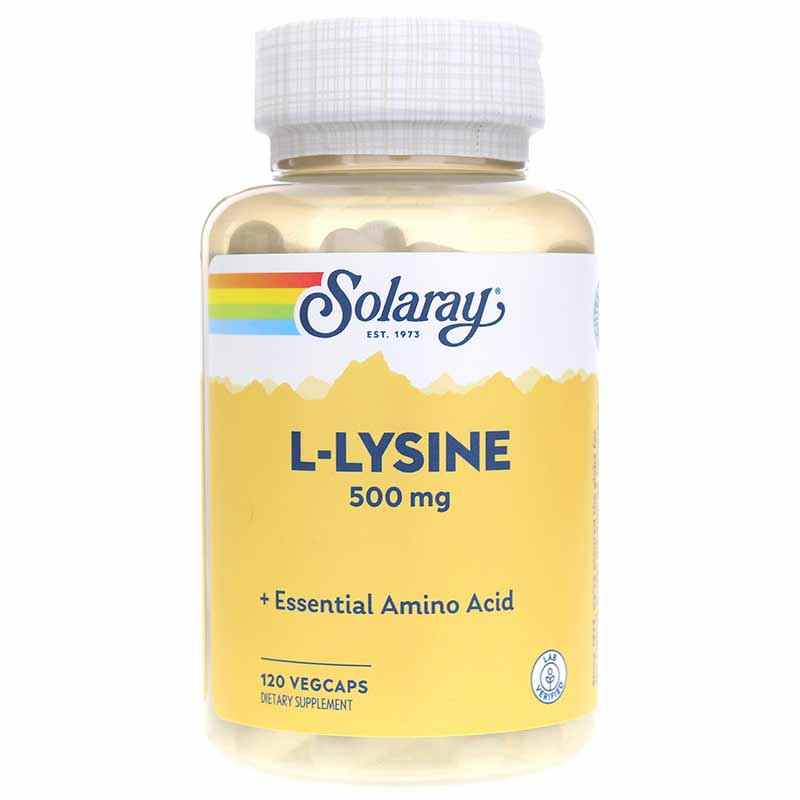 L-Lysine 500 Mg, 120 Veg Capsules, by Solaray