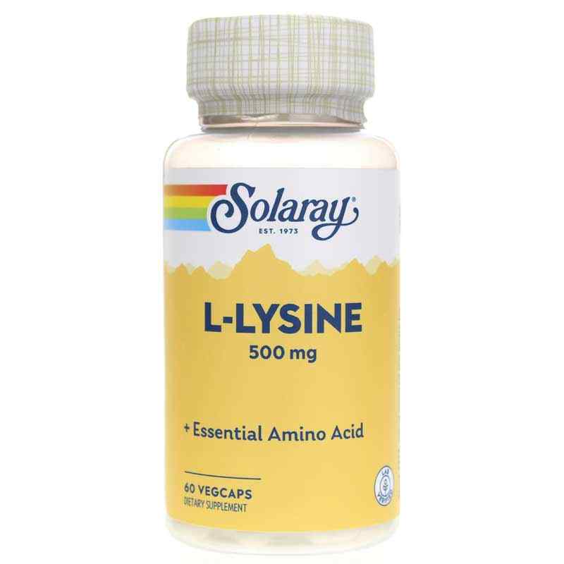 L-Lysine 500 Mg, 60 Veg Capsules, by Solaray