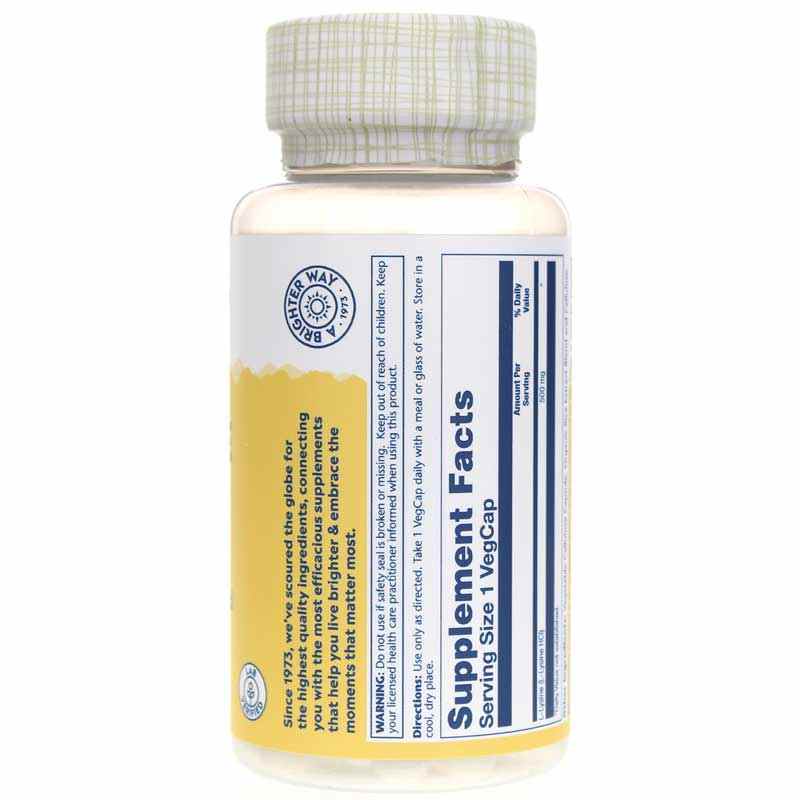 L-Lysine 500 Mg, 60 Veg Capsules, by Solaray, image #2